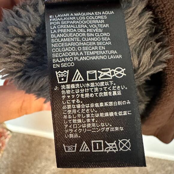 The North Face MEN'S XL Chimborazo Chocolate Brown Fleece Sherpa Lined Jacket - Picture 10 of 12